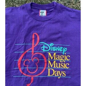 Walt Disney World Vintage Shirt 20th Anniversary 90s Magic Music Days Size L
